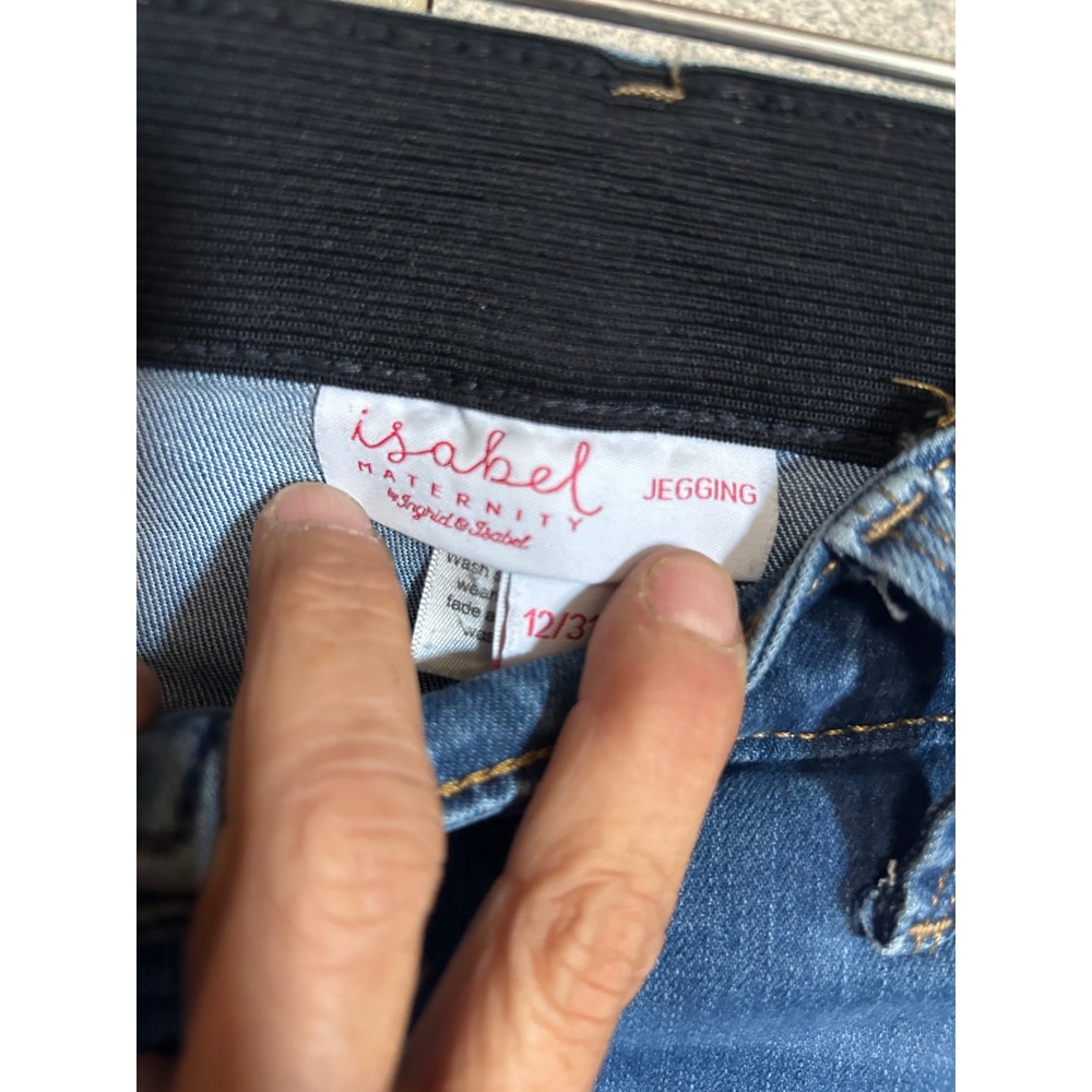 Isabel Maternity by Ingrid & Isabel Skinny Jeggings Blue Medium Wash Size 12/31R - Picture 3 of 6
